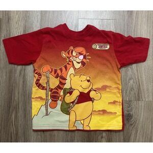 Vintage Disney Pooh And Tigger Red‎ T-Shirt Kids Size 4T